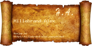 Hillebrand Alex névjegykártya