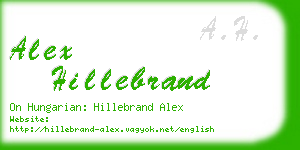 alex hillebrand business card